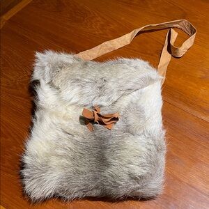 Fur shoulder bag - vintage